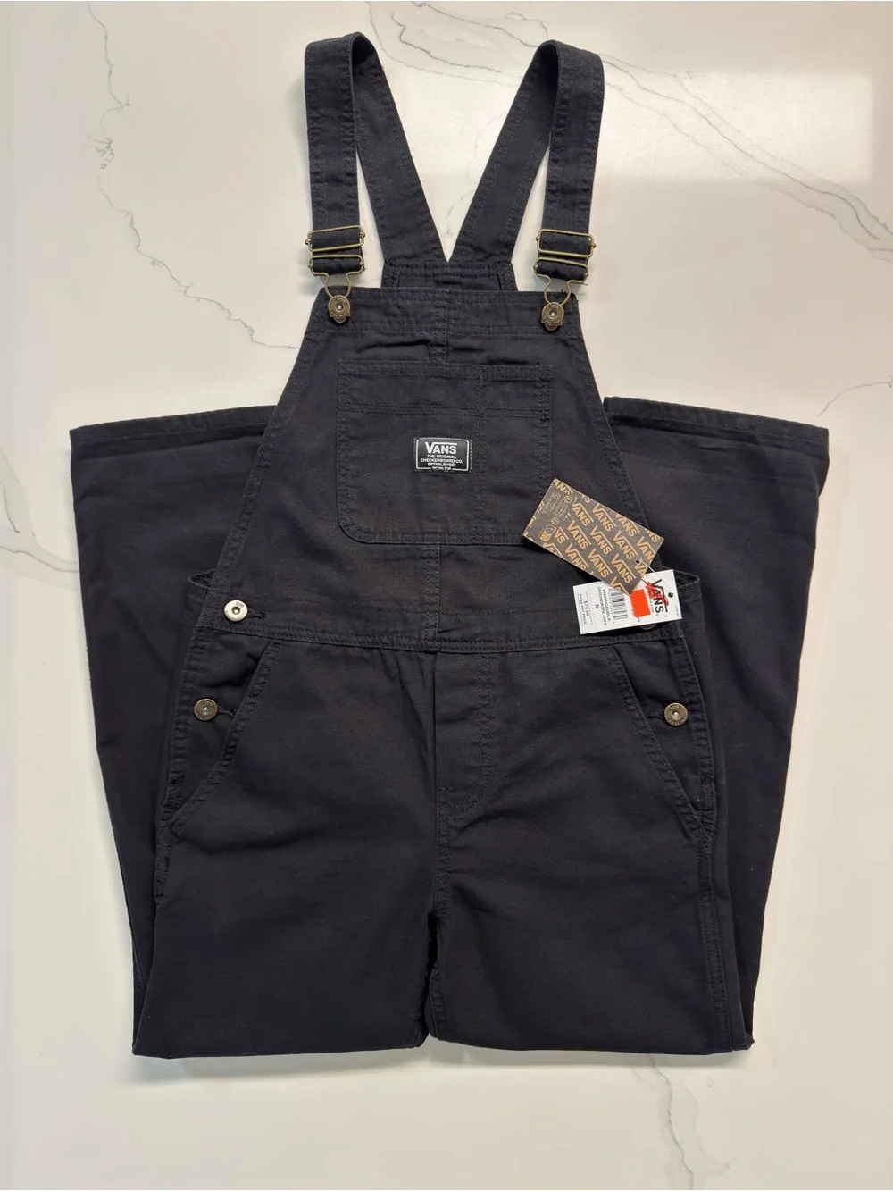 Vans Youth Groundwork Overall NWT Black Size M - Retail $75